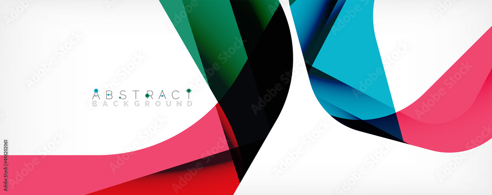 Minimal abstract background - color overlapping shapes on white with shadow lines. Vector Illustration For Wallpaper, Banner, Background, Landing Page Minimal abstract background - color overlapping shapes on white with shadow lines. Vector Illustration For Wallpaper, Banner, Background, Landing Page