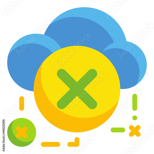 disconnected flat icon