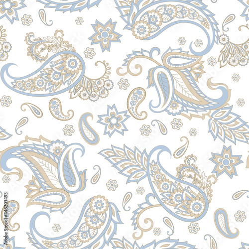 Damask paisley seamless vector pattern. Floral vintage background © antalogiya