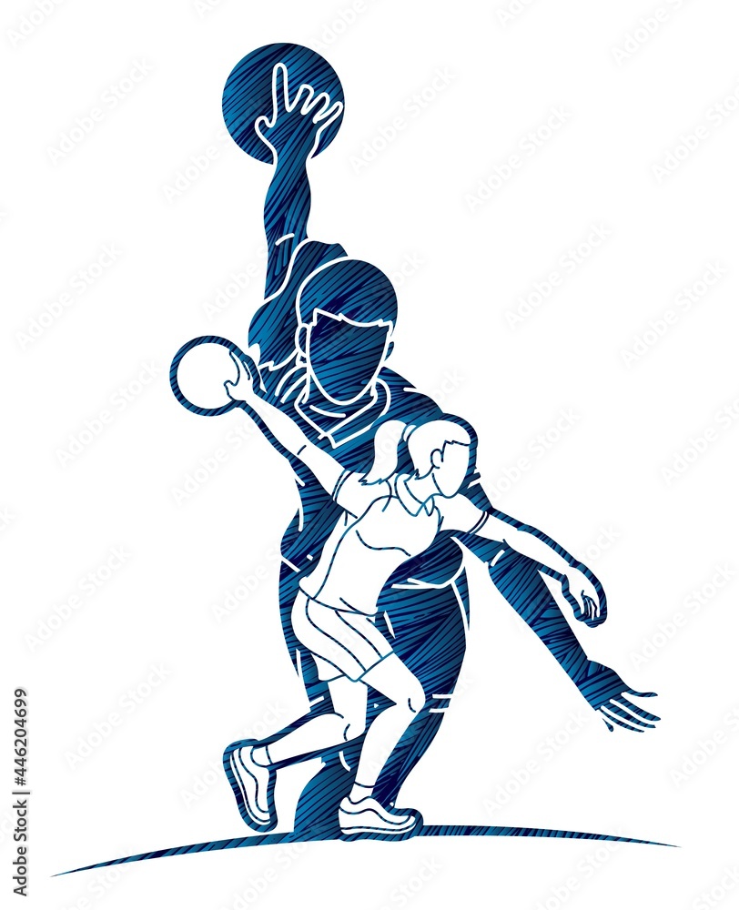 Group of Bowling Sport Female Players Graphic Vector Group of Bowling Sport Female Players Graphic Vector