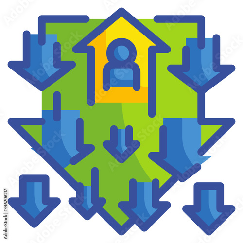 disruption line icon