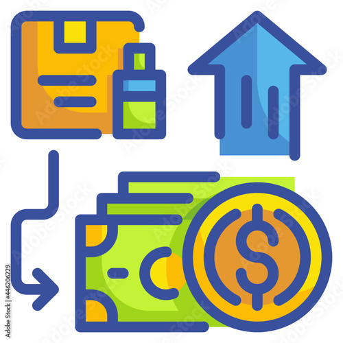 monetization line icon