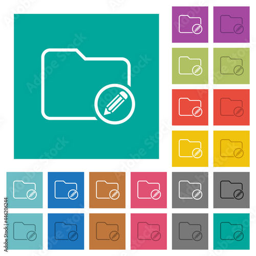 Edit directory square flat multi colored icons