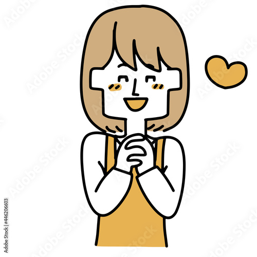 ご機嫌な主婦のイラスト