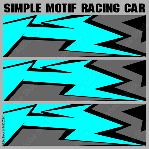 simple motif racing car abstract vector