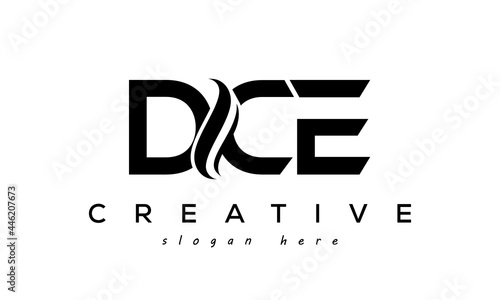 Letter DCE creative logo design vector photo