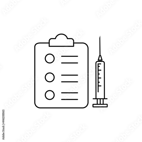 Injection icon vector set. Vaccination illustration sign collection. Vaccine symbol or logo.