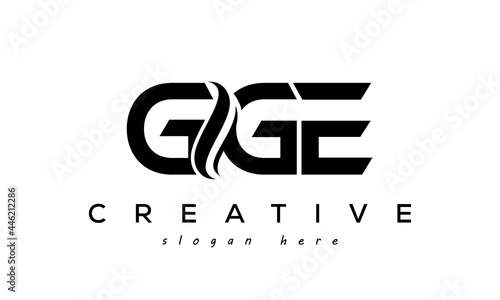 Letter GGE creative logo design vector photo