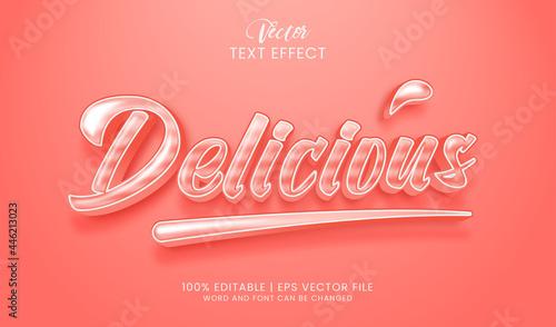 Delicious editable text effect style