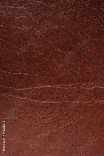 Crampled brown leather surface