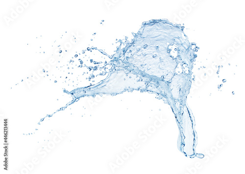 single water splash isolated on white background