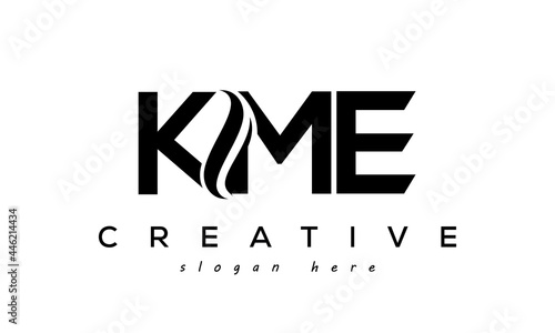 Letter KME creative logo design vector photo