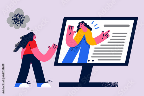 Online psychology and remote assistance concept