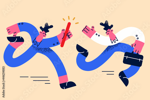 Teamwork, Business handover or partnership concept