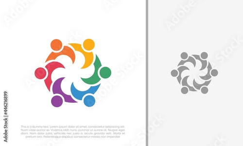 Global Community Logo Icon Elements Template. Community human Logo template vector. Community health care. Abstract Community logo.