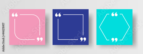 Quote Frames Blank Template Vectors for Social Media Post