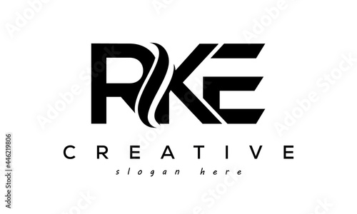 Letter RKE creative logo design vector photo