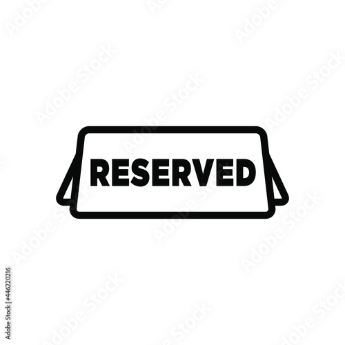 Reserved sign icon