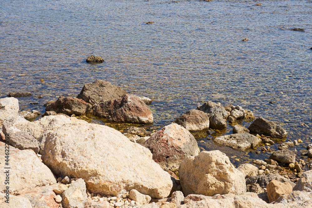 Stones on the shore of the warm tropical sea in Crete. Stones on the shore of the warm tropical sea in Crete.