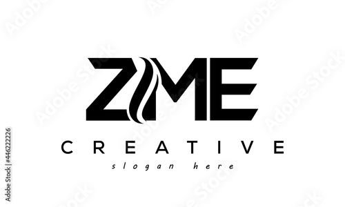 Letter ZME creative logo design vector photo