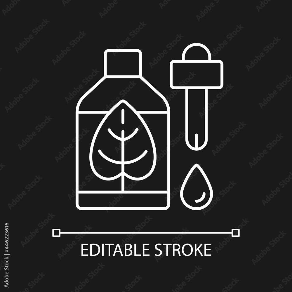 Natural skincare white linear icon for dark theme. Non-toxic, green cosmetic products. Thin line customizable illustration. Isolated vector contour symbol for night mode. Editable stroke Natural skincare white linear icon for dark theme. Non-toxic, green cosmetic products. Thin line customizable illustration. Isolated vector contour symbol for night mode. Editable stroke