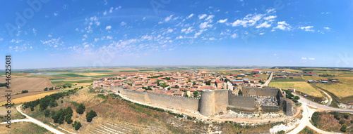 Panoramic aerial view of the walled town of Urueña, Valladolid photo