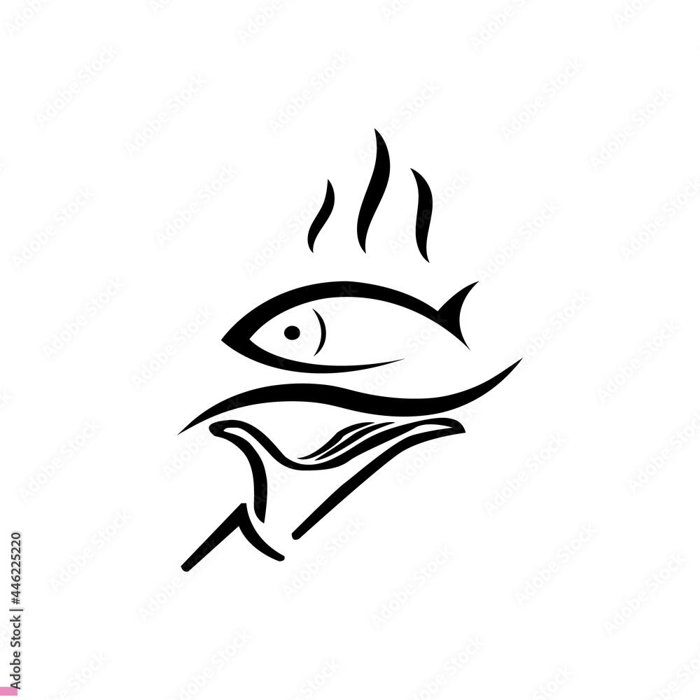 Obraz premium Cooking Fish Logo Design for Business And Company.