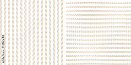 Beige stripes pattern vector. Herringbone textured seamless light backgrounds set for spring summer autumn winter wallpaper, shirt, dress, blouse, shorts, other modern fashion fabric design.
