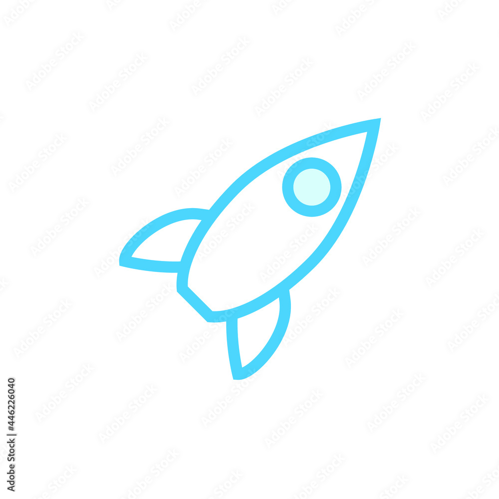 Fototapeta premium Illustration Vector Graphic of Rocket icon