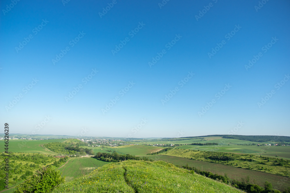 Beautiful summer landscape, fields in the countryside