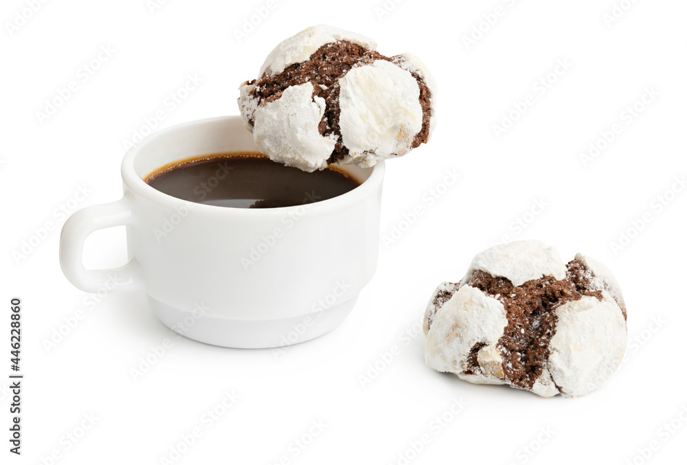 Cup of coffee and delicious sweets Cup of coffee and delicious sweets