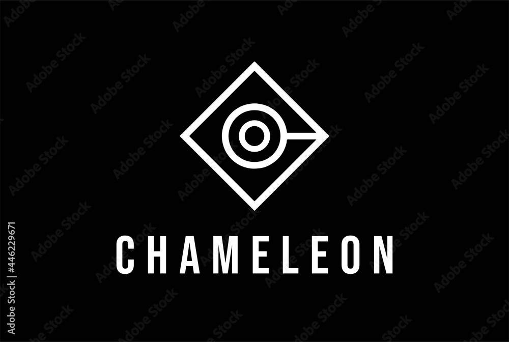 Simple Minimalist Geometric Chameleon Head for Fashion Apparel Logo Design Vector Simple Minimalist Geometric Chameleon Head for Fashion Apparel Logo Design Vector