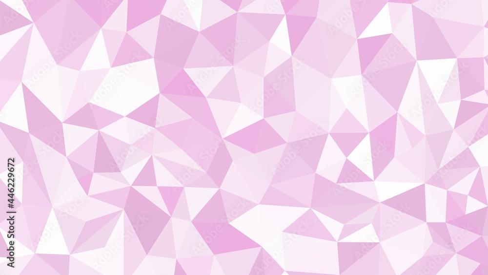 Abstract background of triangles in pink and white tones