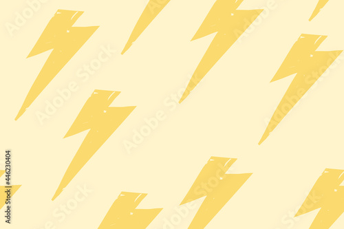 Thunder seamless pattern background vector in cute weather theme