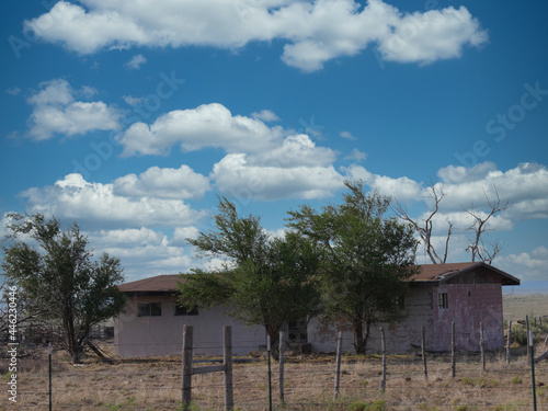 Abandoned ruins at Glenrio, one of the ghost towns in New Mexico. photo
