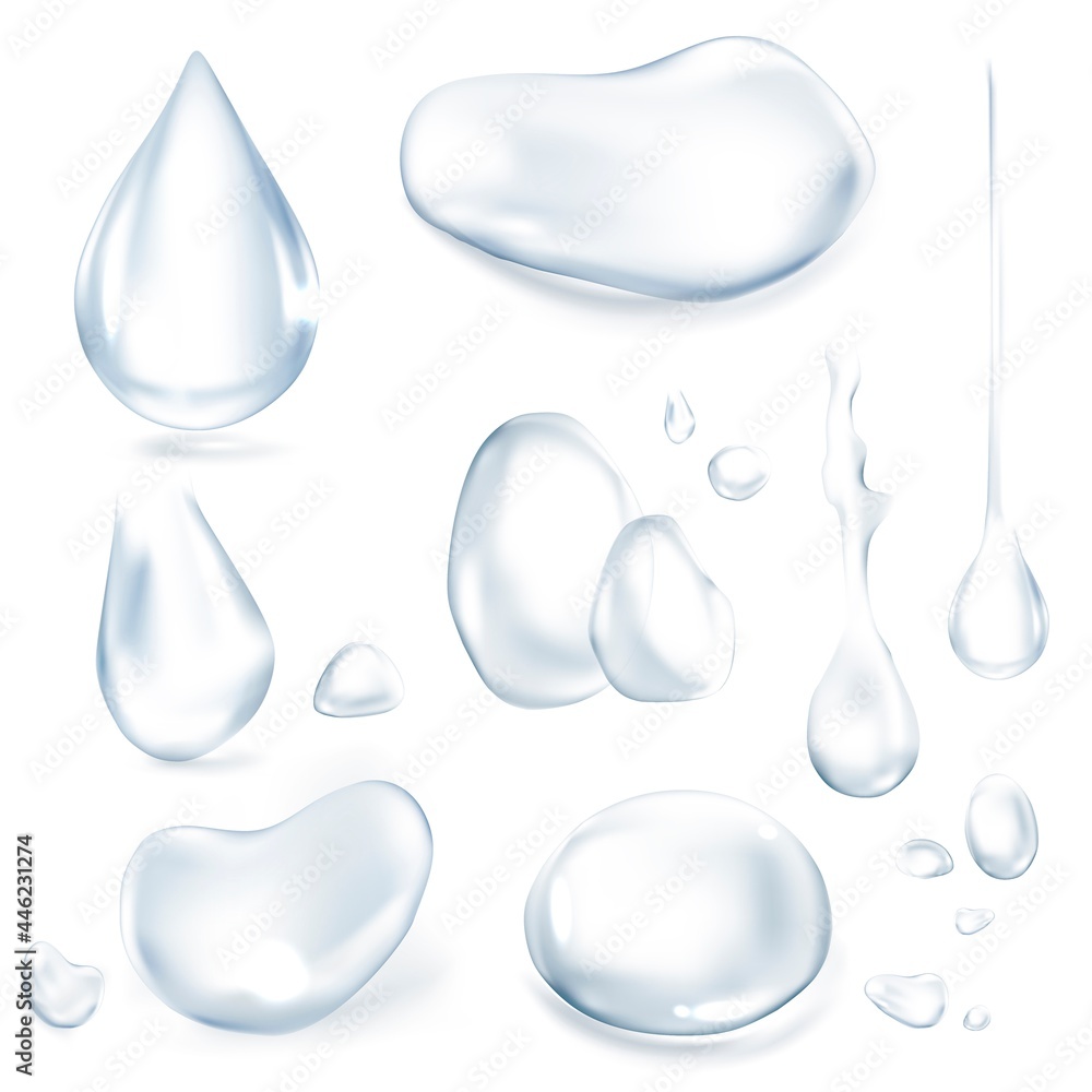Water drop design element vector set Water drop design element vector set