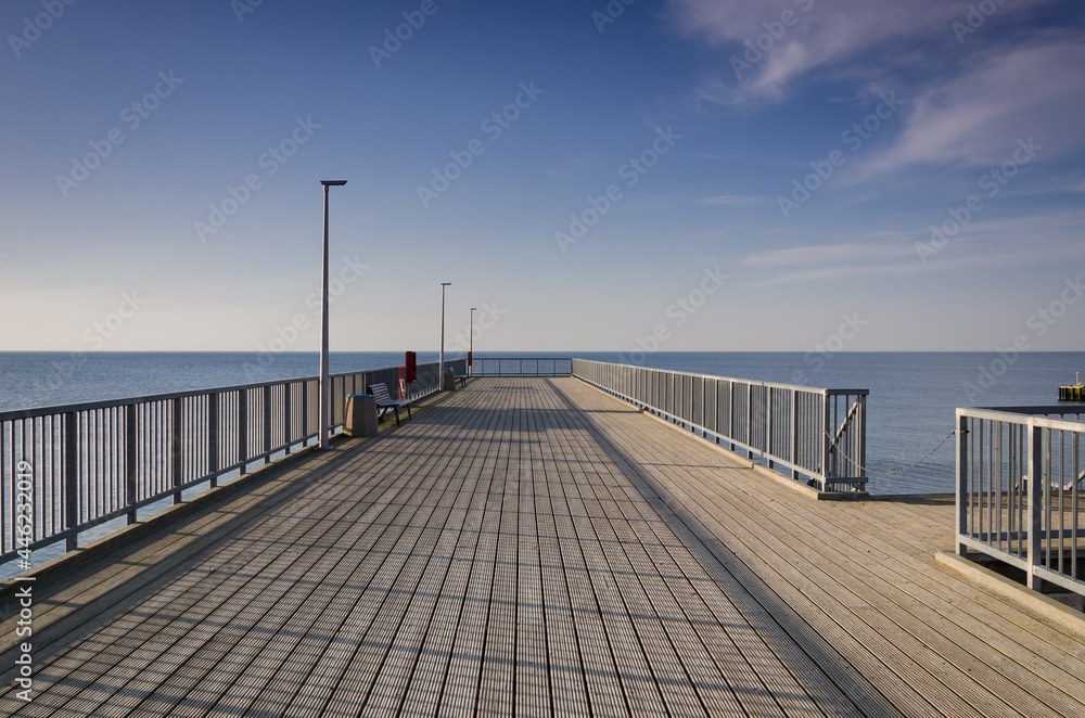 Fototapeta premium PIER - A place for walks and recreation on the sea coast 