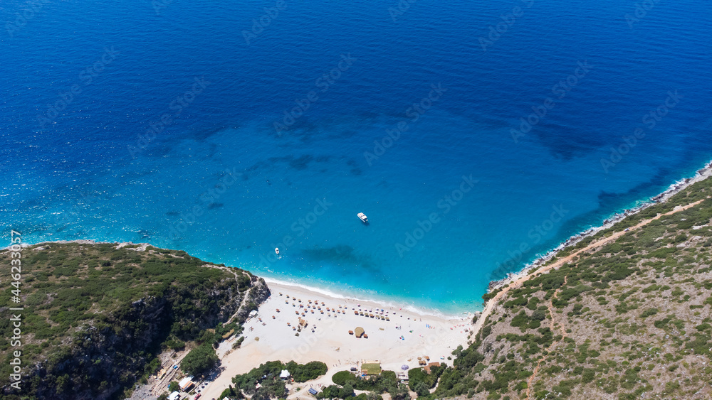 Gjipe Beach, famous beach in Albania