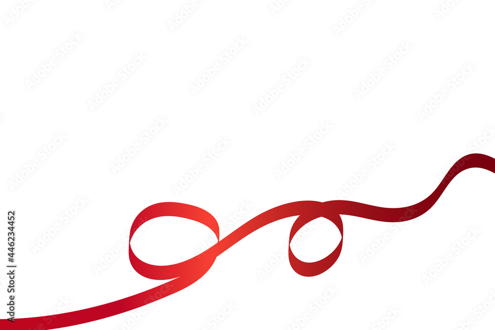 Red Curly Ribbons Background. Celebration And Surprise. Vector Illustration Red Curly Ribbons Background. Celebration And Surprise. Vector Illustration