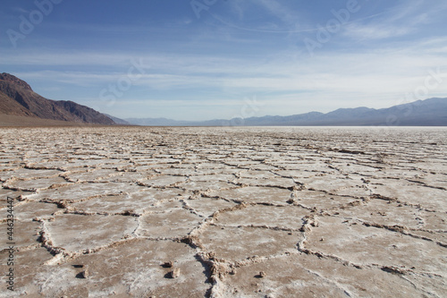 Salt flats in badwater (Death Valley) photo