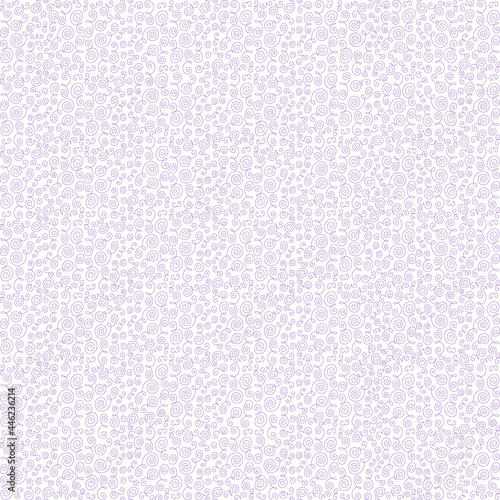 Very small and thin spirals on a light background. Seamless pattern for light fabrics or for background decoration.