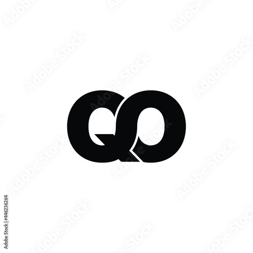 Letter QO simple logo design vector
