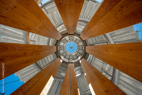 Schönbuch tower view from down to top near Herrenberg, Germany photo