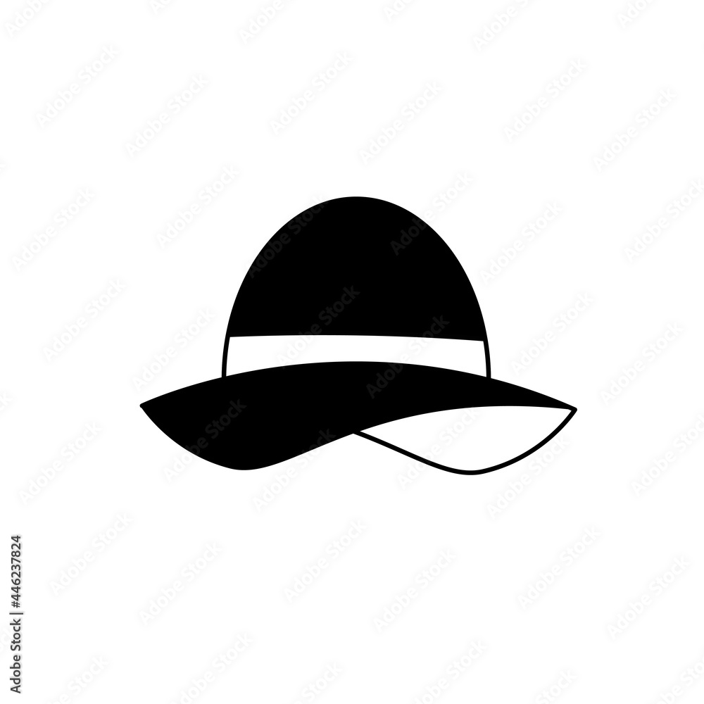 Woman hat icon. isolated icon for web and mobile Woman hat icon. isolated icon for web and mobile