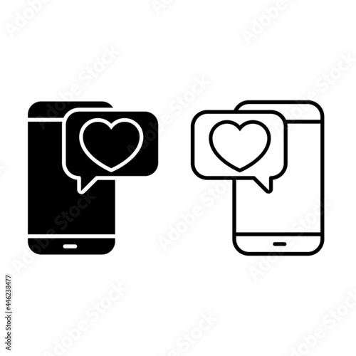 Love icon vector set. relationships illustration sign collection. online dating symbol or logo.