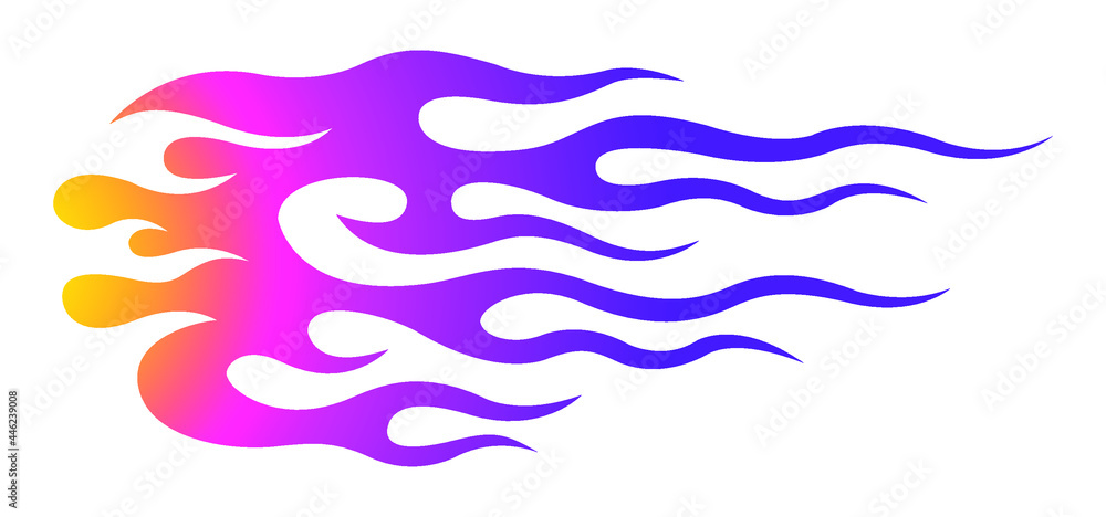 Fototapeta premium Tribal hot rod flame motorcycle and car decal graphic. Ideal for car decal, sticker and even tattoos.