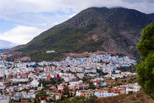 View on the blue city of Chefchaouen, Morocco.