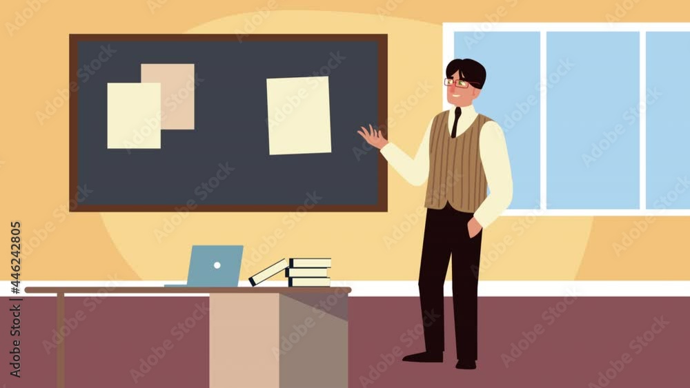 elegant buisnessman working with chalkboard elegant buisnessman working with chalkboard