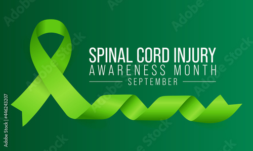 Spinal Cord injury awareness month is observed every year in September, individuals with SCI often overcome the challenges of their condition and go on to lead normal, happy lives. Vector illustration