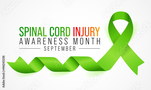 Spinal Cord injury awareness month is observed every year in September, individuals with SCI often overcome the challenges of their condition and go on to lead normal, happy lives. Vector illustration
